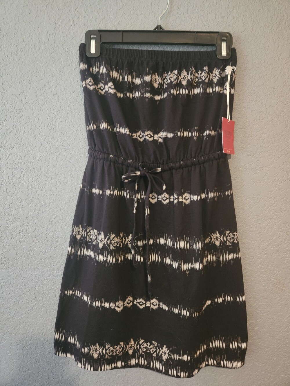 Mossimo Black And White Strapless Tie-Waist Summer Dress